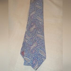 Vintage Charles jordain purple silk paisley tie